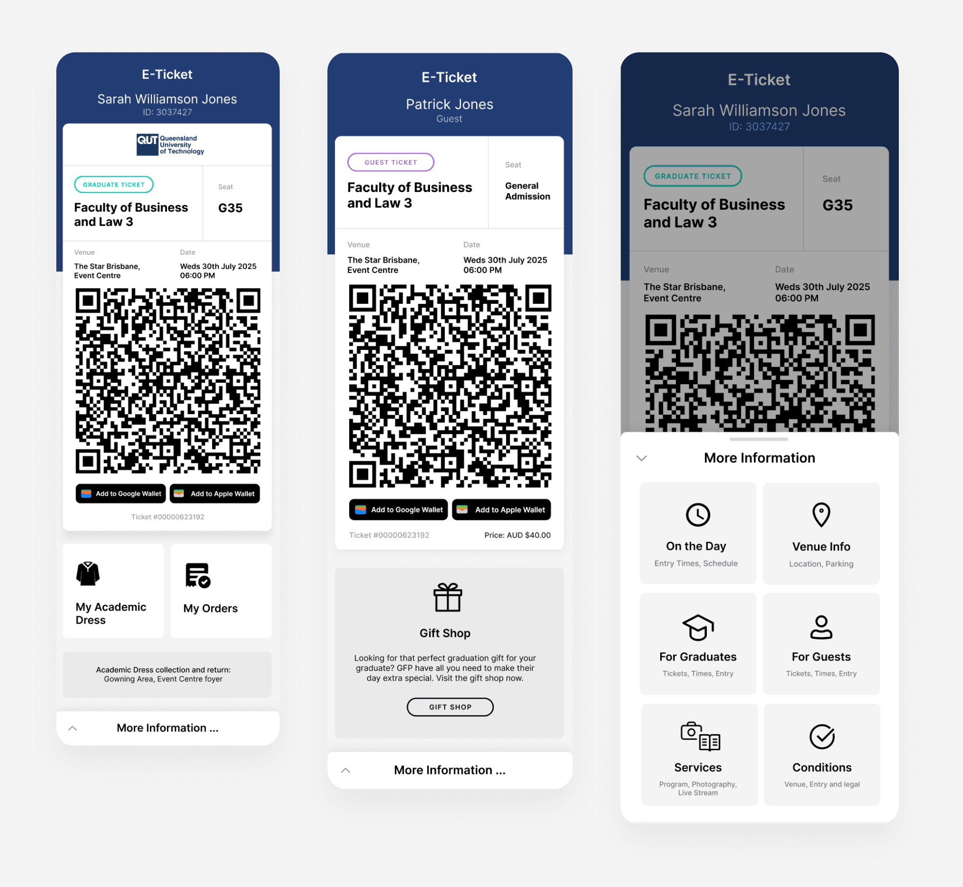 GFP Mobile Ticket App - solution 1
