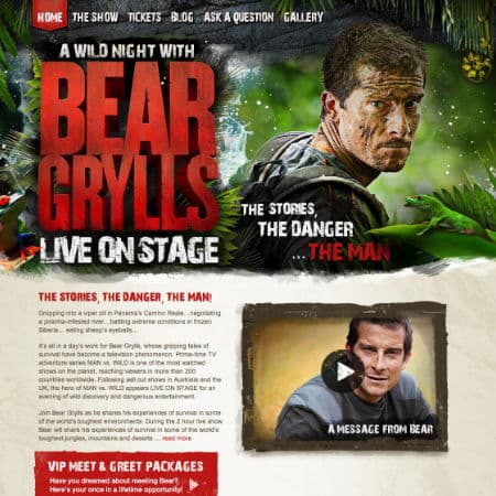 Bear Grylls Live On Stage